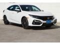 2020 Platinum White Pearl Honda Civic Sport Hatchback  photo #1