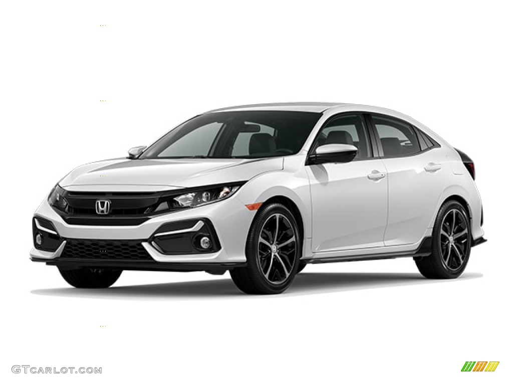 2020 Platinum White Pearl Honda Civic Sport Hatchback 137489098 Photo