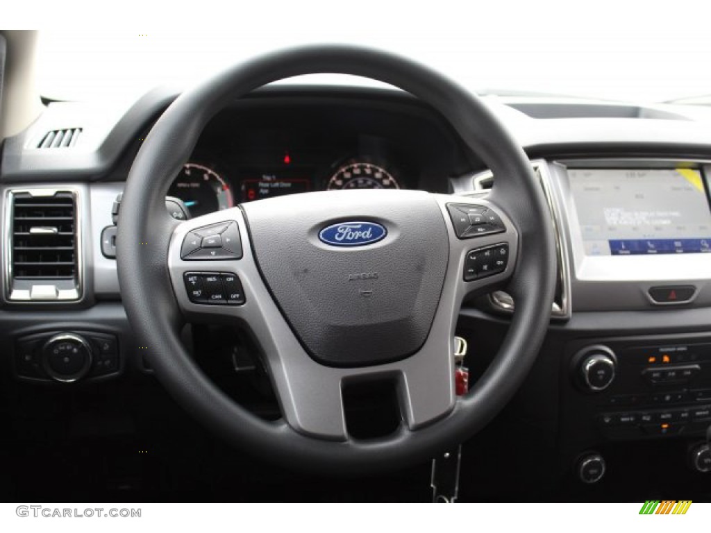 2020 Ford Ranger XLT SuperCrew 4x4 Ebony Steering Wheel Photo #137512345