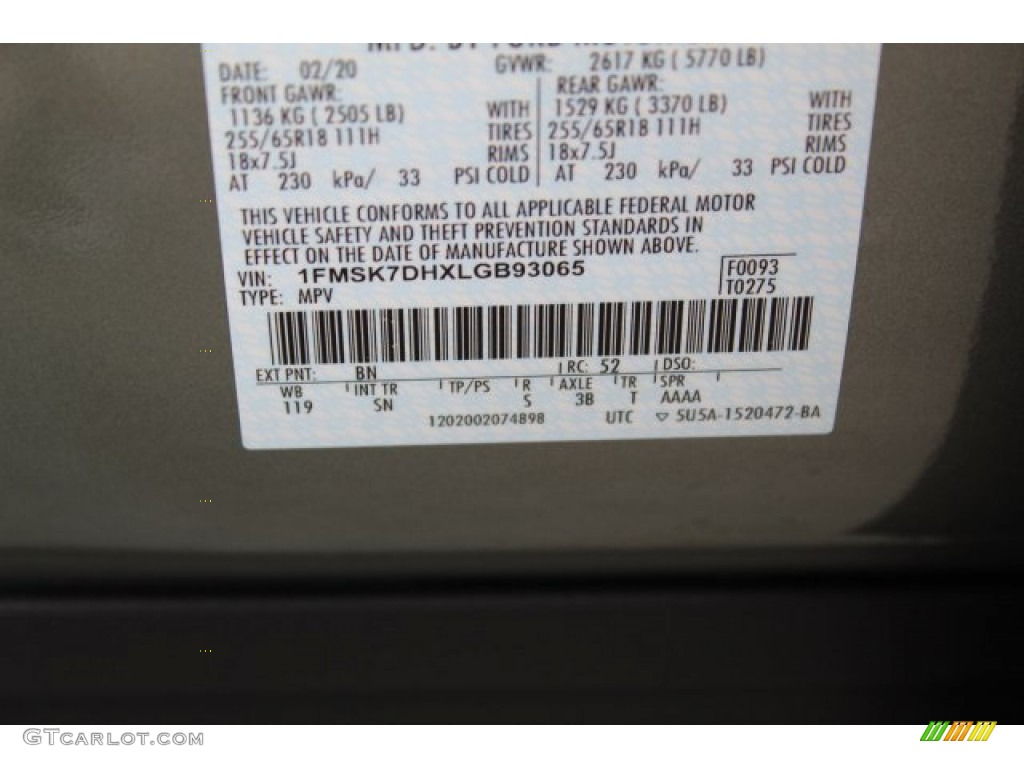 2020 Explorer XLT - Silver Spruce Metallic / Sandstone photo #26