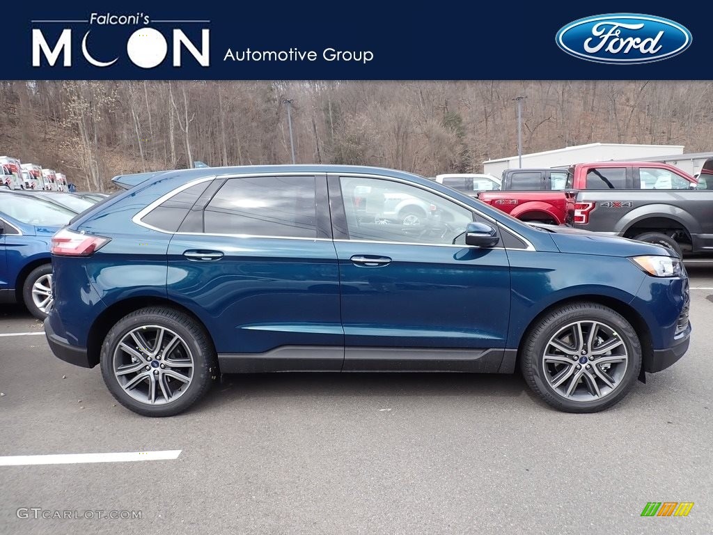 2020 Edge Titanium AWD - Dark Persian Green Metallic / Soft Ceramic photo #1