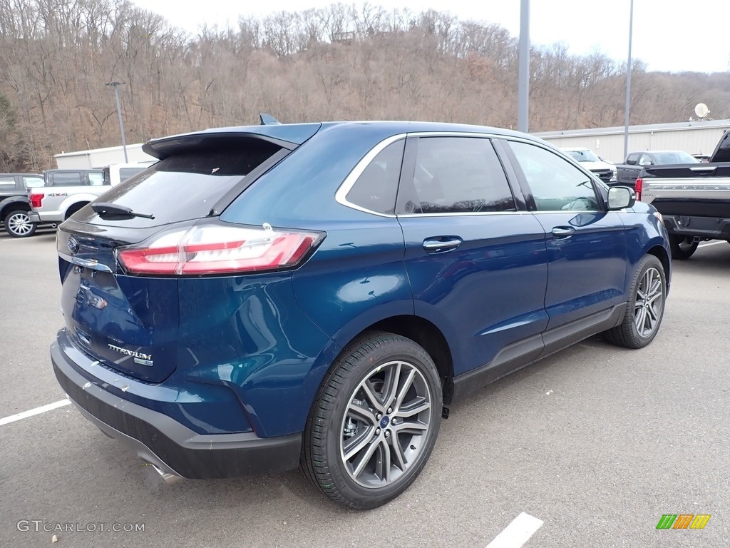 2020 Edge Titanium AWD - Dark Persian Green Metallic / Soft Ceramic photo #2