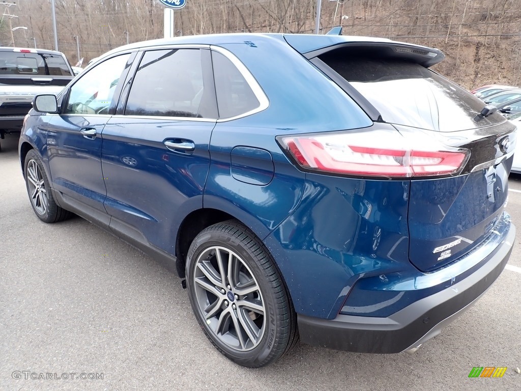 2020 Edge Titanium AWD - Dark Persian Green Metallic / Soft Ceramic photo #6
