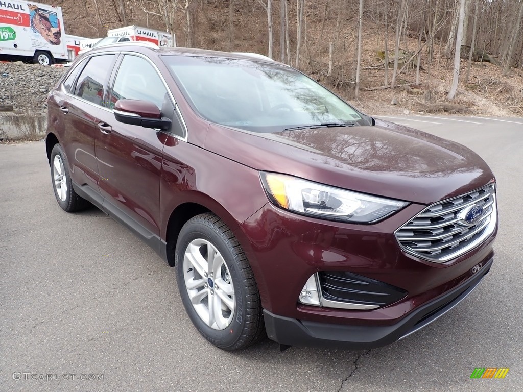 Burgundy Velvet Metallic Tinted 2020 Ford Edge SEL AWD Exterior Photo #137517819