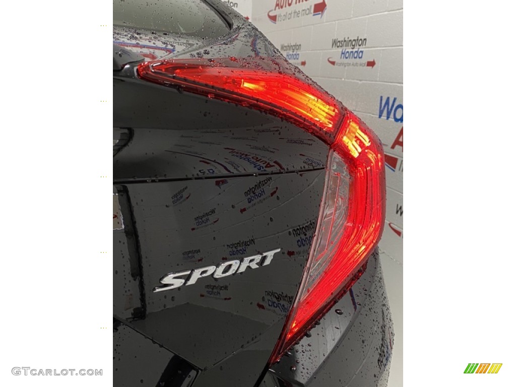 2020 Civic Sport Sedan - Crystal Black Pearl / Black photo #23