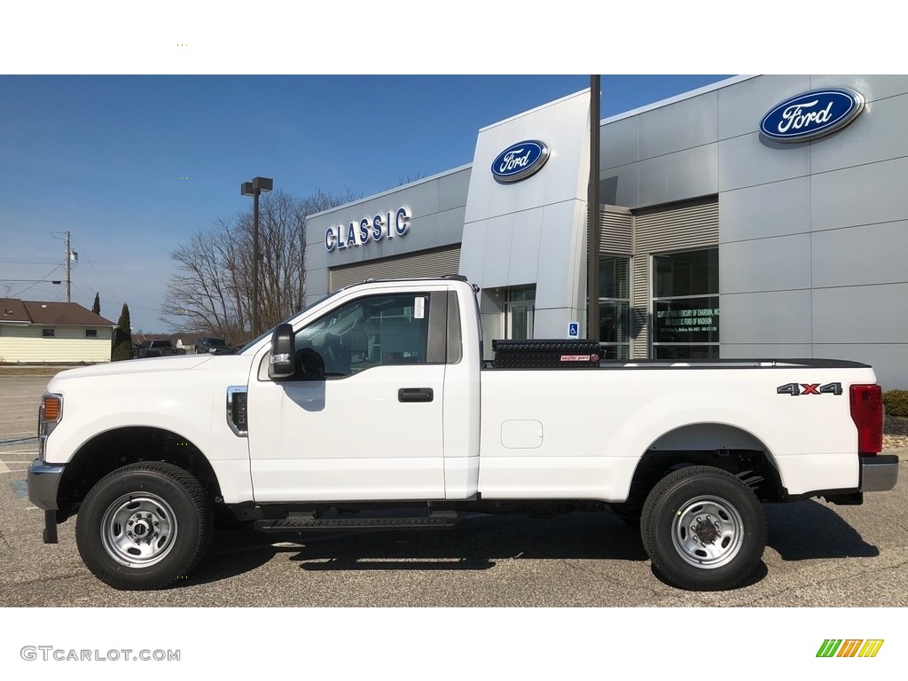 2020 F350 Super Duty XL Regular Cab 4x4 - Oxford White / Medium Earth Gray photo #1