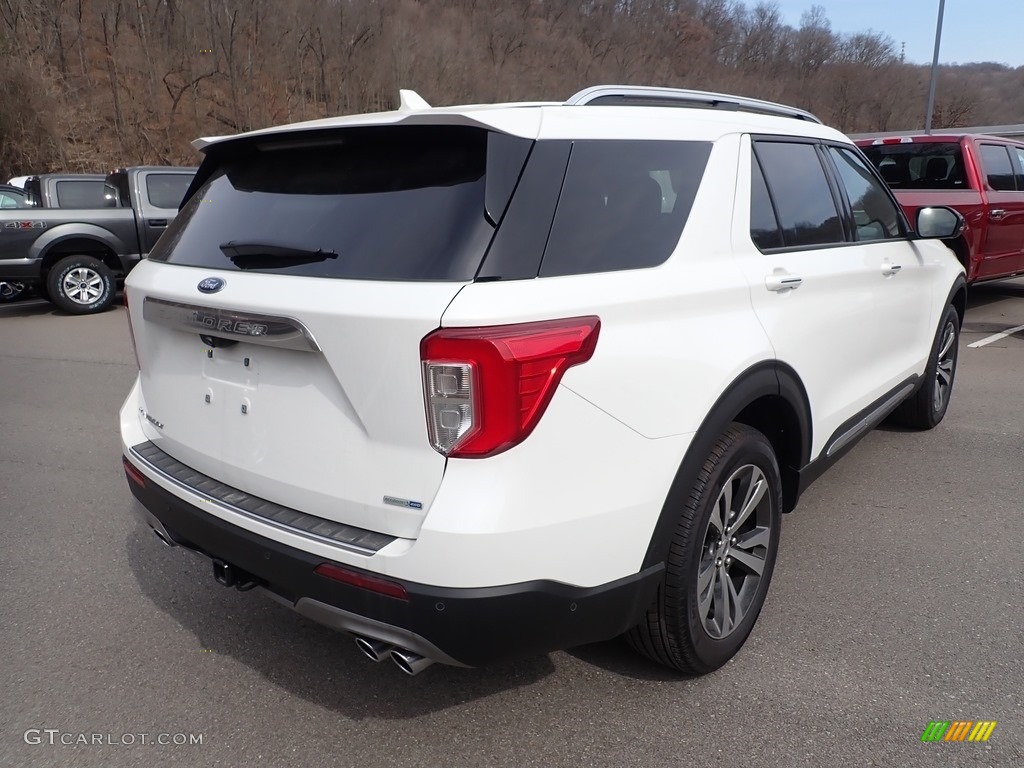 2020 Explorer Platinum 4WD - Star White Metallic Tri-Coat / Ebony photo #2