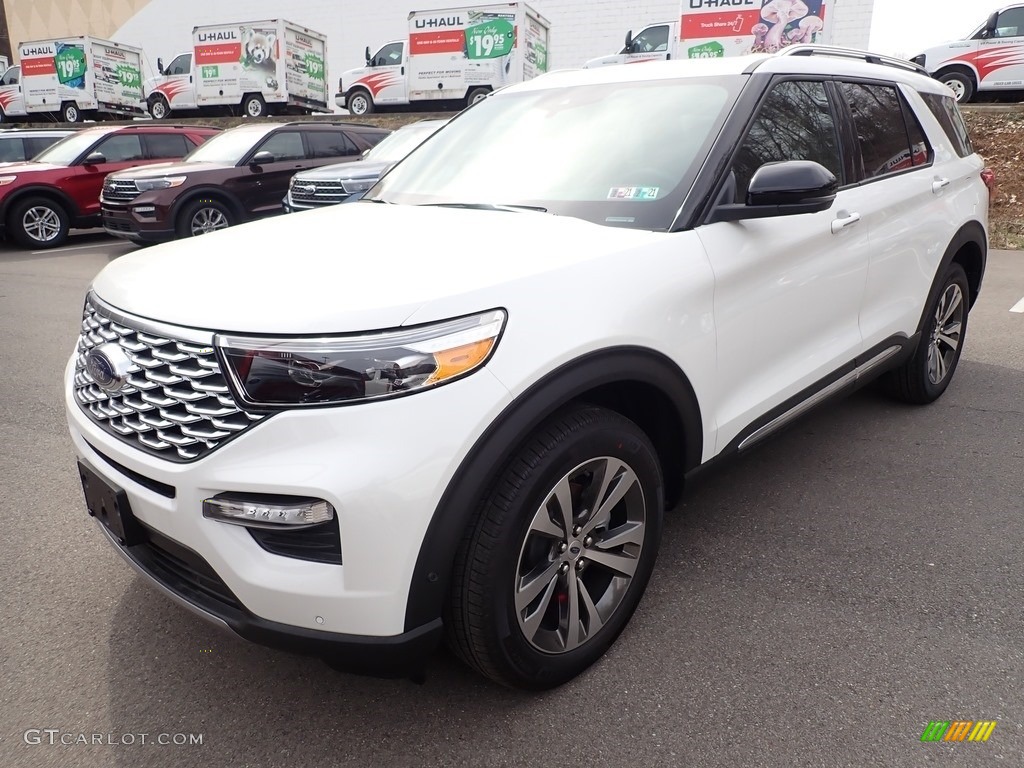 2020 Explorer Platinum 4WD - Star White Metallic Tri-Coat / Ebony photo #4