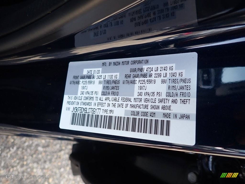 2020 CX-5 Color Code 42M for Deep Crystal Blue Mica Photo #137522787