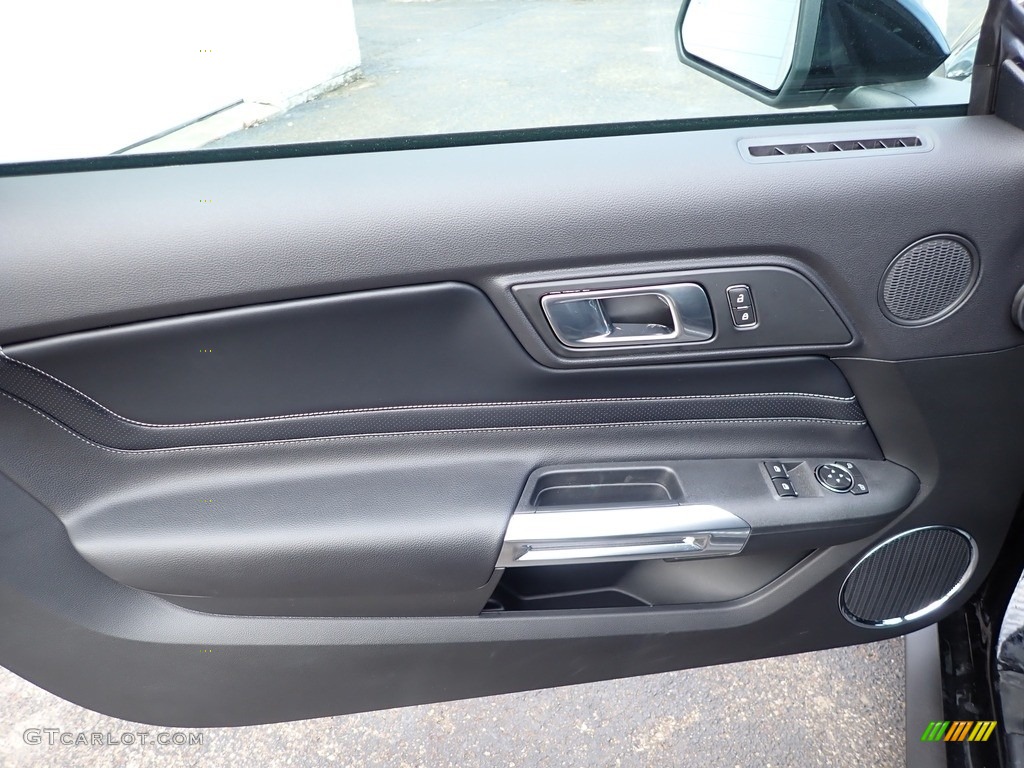 2020 Ford Mustang GT Premium Fastback Ebony/Recaro Leather Trimmed Door Panel Photo #137523705