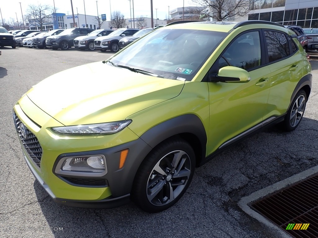 2020 Kona Limited AWD - Lime Twist / Black photo #5