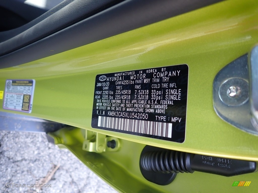 2020 Kona Color Code W9Y for Lime Twist Photo #137524209