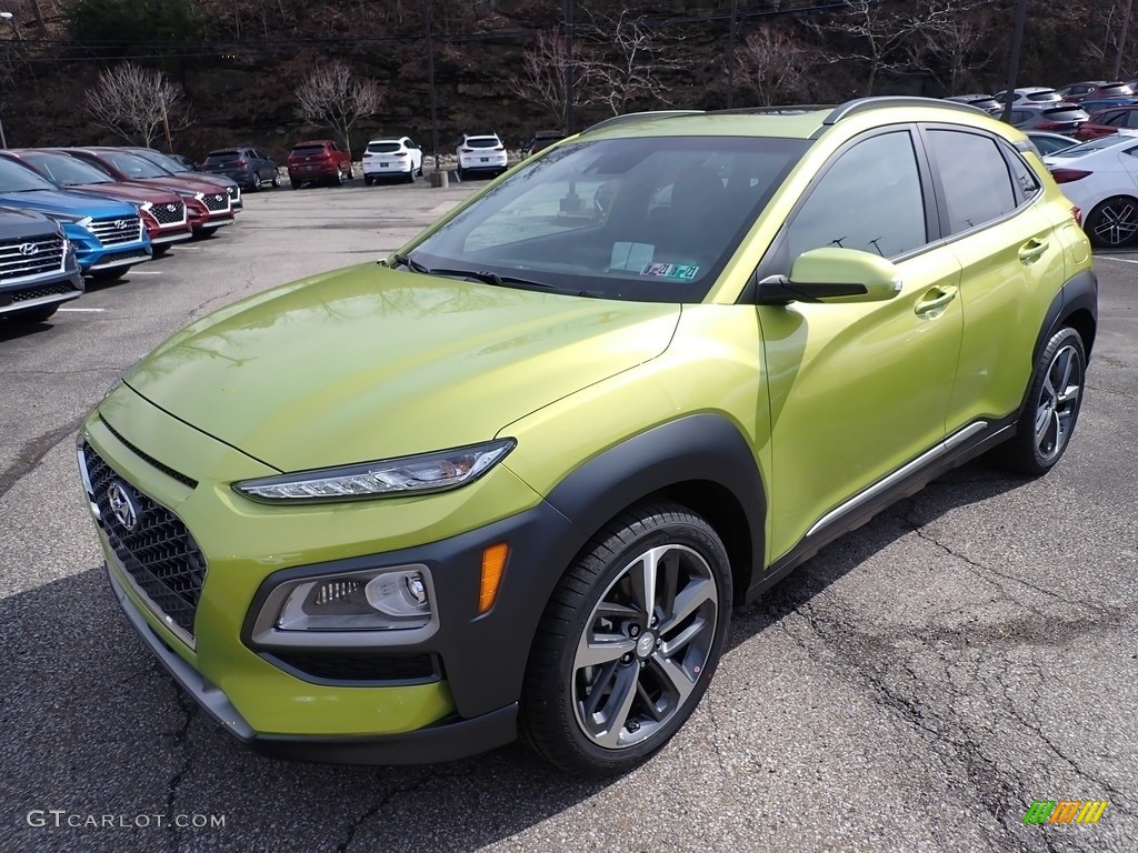 2020 Kona Ultimate AWD - Lime Twist / Black photo #5