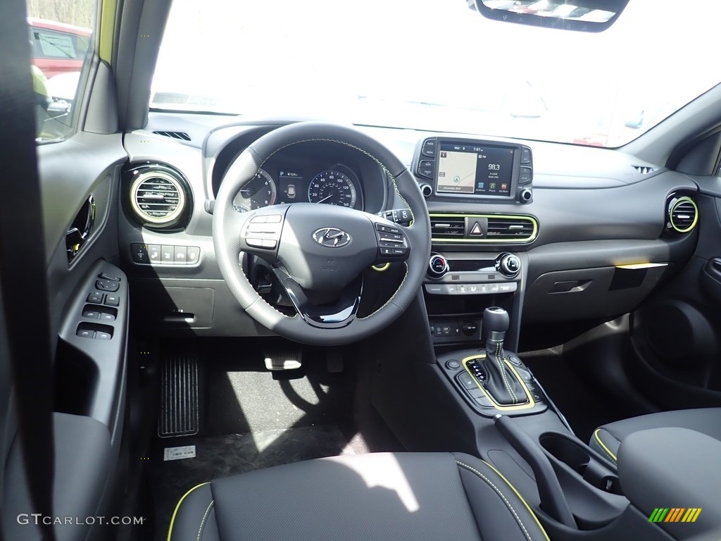 Black Interior 2020 Hyundai Kona Ultimate AWD Photo #137525241