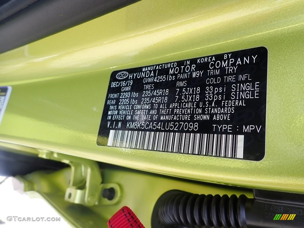 2020 Kona Color Code W9Y for Lime Twist Photo #137525319