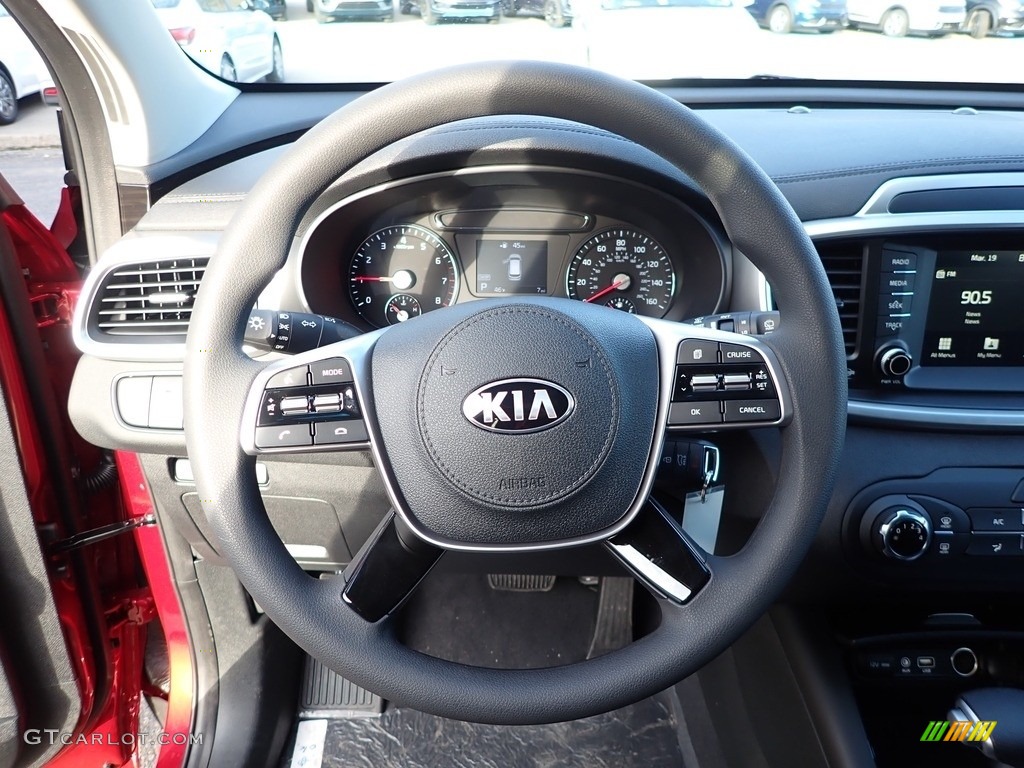 2020 Kia Sorento LX AWD Black Steering Wheel Photo #137525730