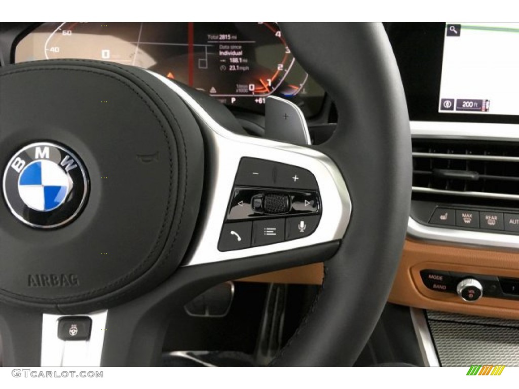 2020 3 Series M340i Sedan - Mineral White Metallic / Cognac photo #15