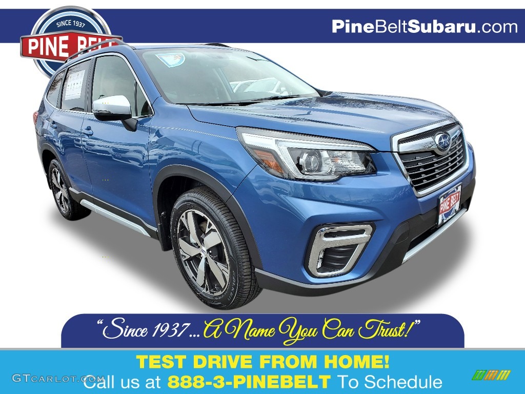 2020 Forester 2.5i Touring - Horizon Blue Pearl / Saddle Brown photo #1