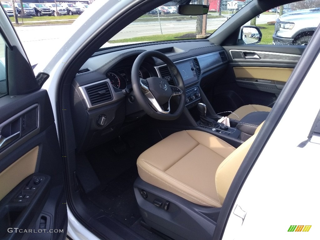 Beige Interior 2020 Volkswagen Atlas Cross Sport SE Technology 4Motion Photo #137544150