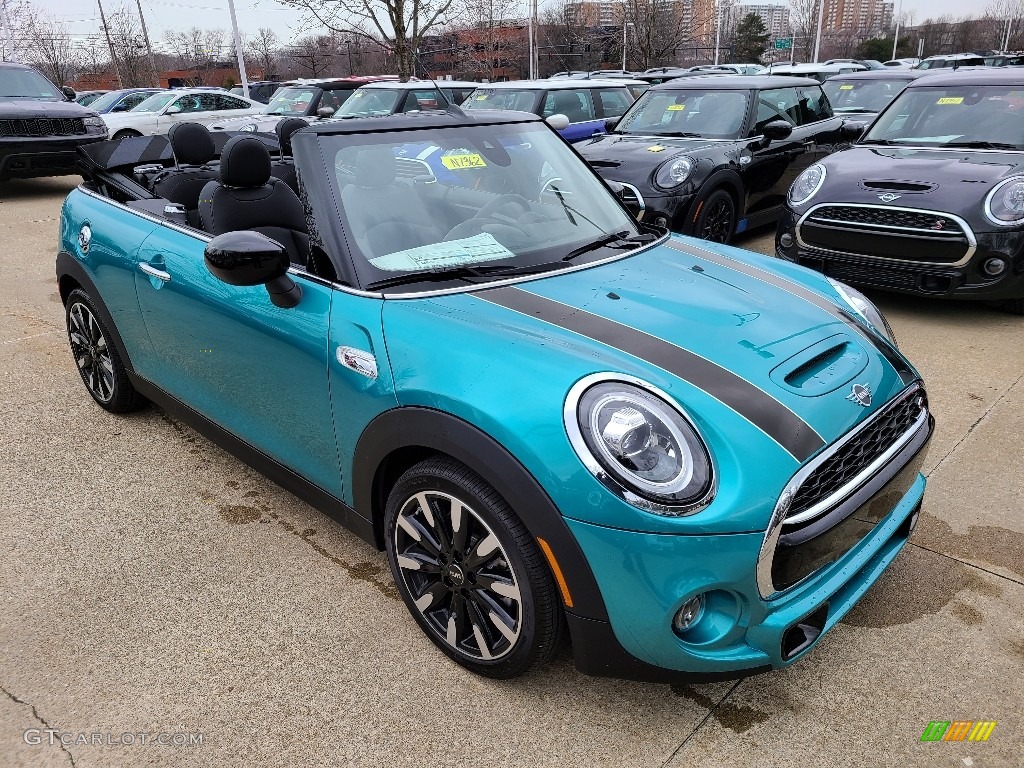 Caribbean Aqua Metallic 2020 Mini Convertible Cooper S Exterior Photo #137546538
