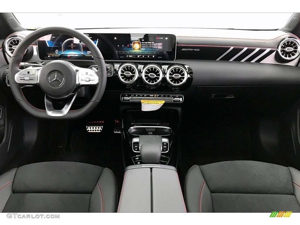 2020 Mercedes-Benz CLA AMG 35 Coupe Black Dinamica w/Red stitching Dashboard Photo #137548110