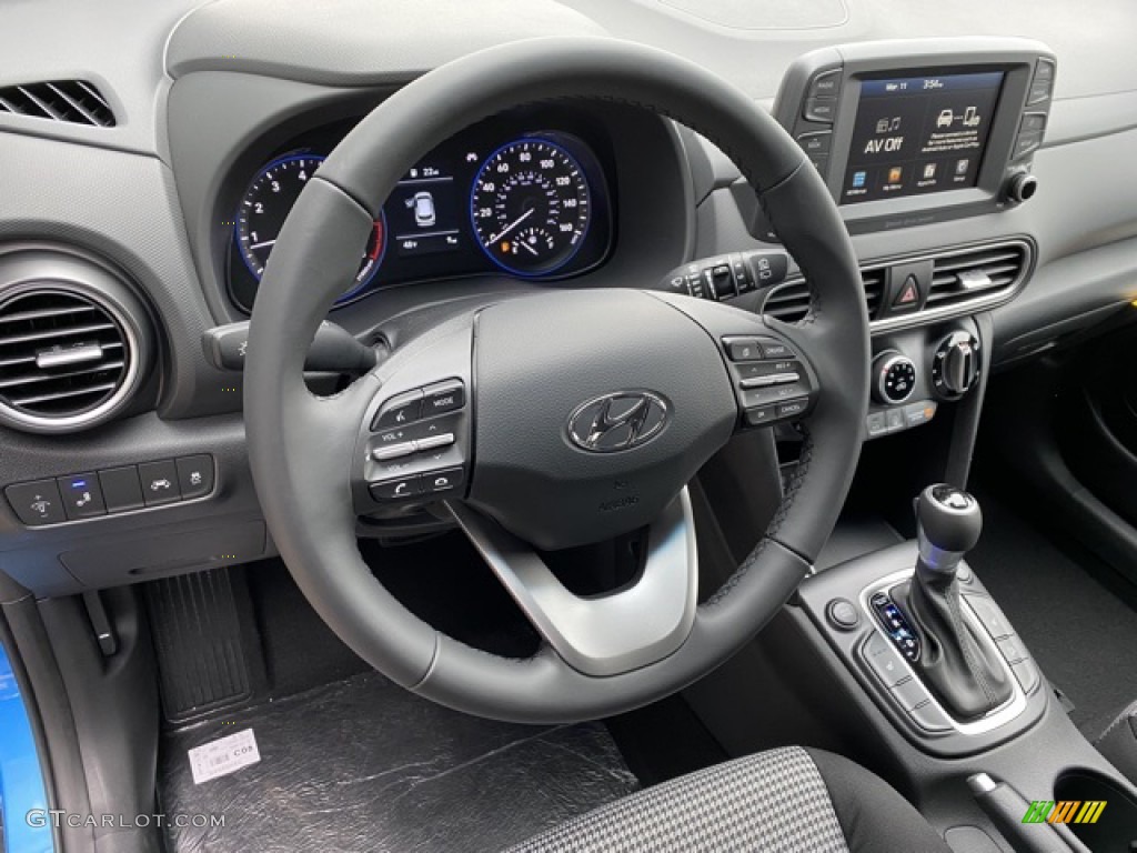 2020 Hyundai Kona SEL AWD Black Steering Wheel Photo #137552085