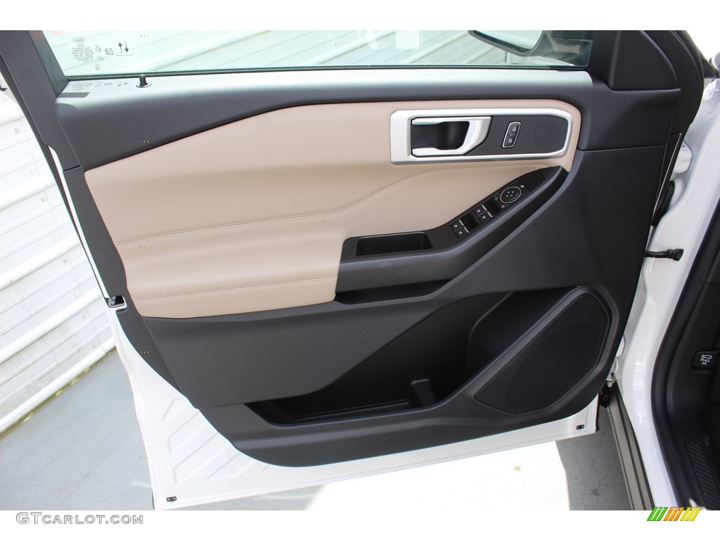 2020 Explorer XLT - Star White Metallic Tri-Coat / Sandstone photo #9