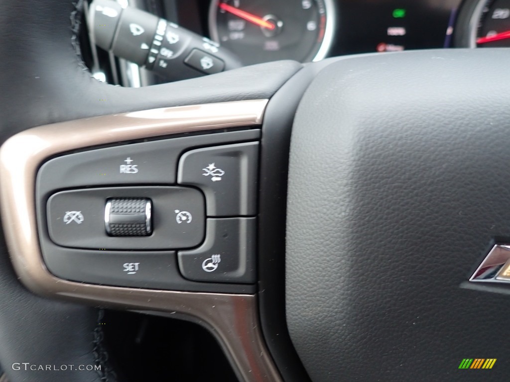 2020 Chevrolet Silverado 1500 High Country Crew Cab 4x4 Jet Black Steering Wheel Photo #137553573