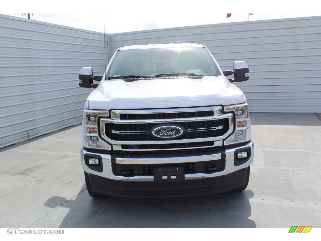 2020 F250 Super Duty Lariat Crew Cab 4x4 - Oxford White / Black photo #3