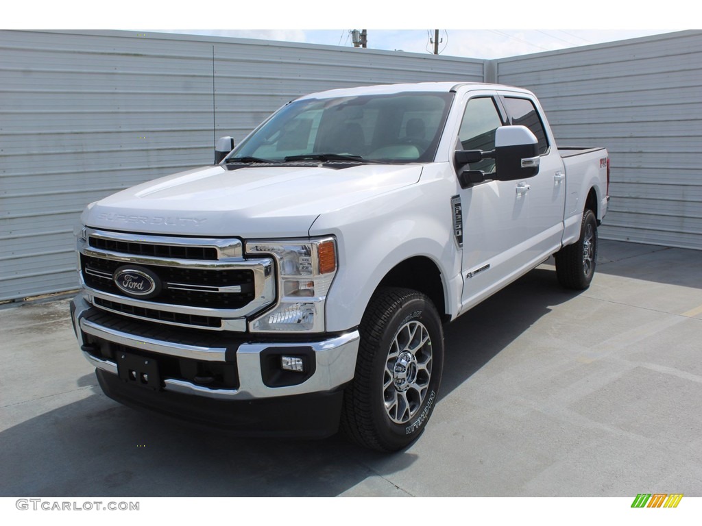 2020 F250 Super Duty Lariat Crew Cab 4x4 - Oxford White / Black photo #4