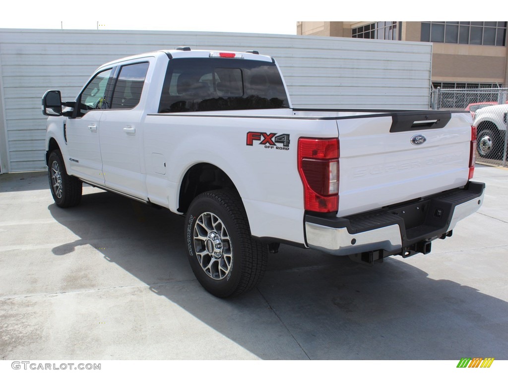 2020 F250 Super Duty Lariat Crew Cab 4x4 - Oxford White / Black photo #6