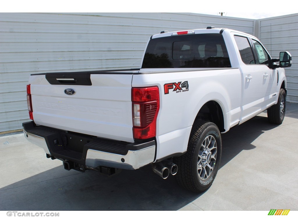 2020 F250 Super Duty Lariat Crew Cab 4x4 - Oxford White / Black photo #8