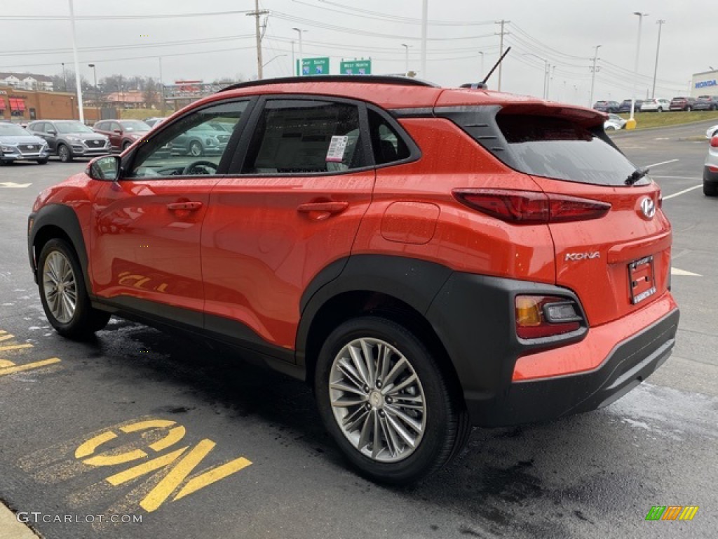 2020 Kona SEL AWD - Sunset Orange / Black photo #5