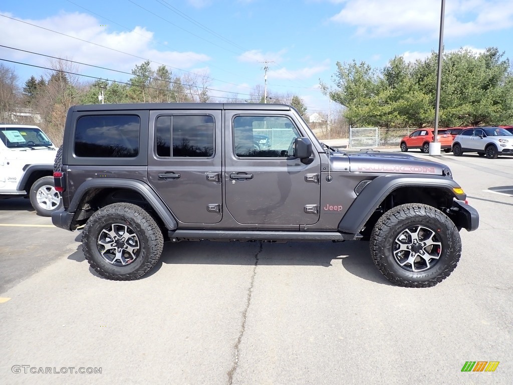 2020 Wrangler Unlimited Rubicon 4x4 - Granite Crystal Metallic / Black photo #6