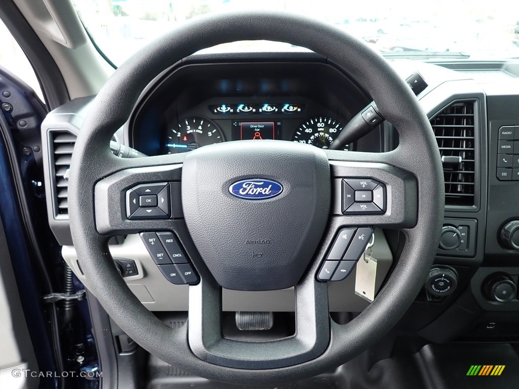 2020 Ford F150 XLT SuperCab 4x4 Medium Earth Gray Steering Wheel Photo #137561437