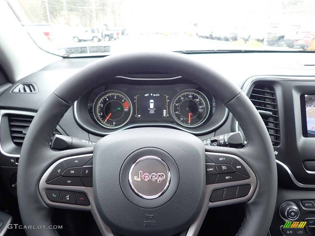 2020 Jeep Cherokee Latitude Plus Black Steering Wheel Photo #137562514