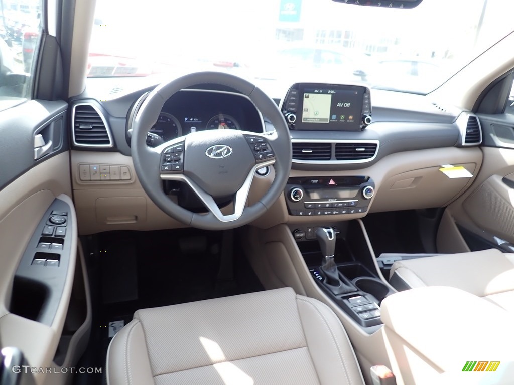 2020 Tucson Ultimate AWD - Cream White Pearl / Beige photo #9