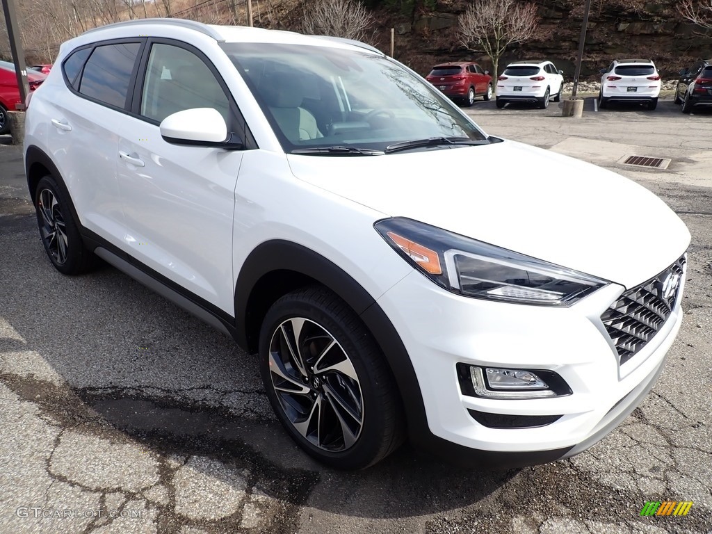 2020 Tucson Sport AWD - Cream White Pearl / Gray photo #3
