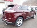 2020 Burgundy Velvet Metallic Tinted Ford Edge Titanium AWD  photo #2