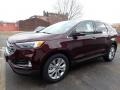 2020 Burgundy Velvet Metallic Tinted Ford Edge Titanium AWD  photo #7