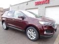 2020 Burgundy Velvet Metallic Tinted Ford Edge Titanium AWD  photo #9