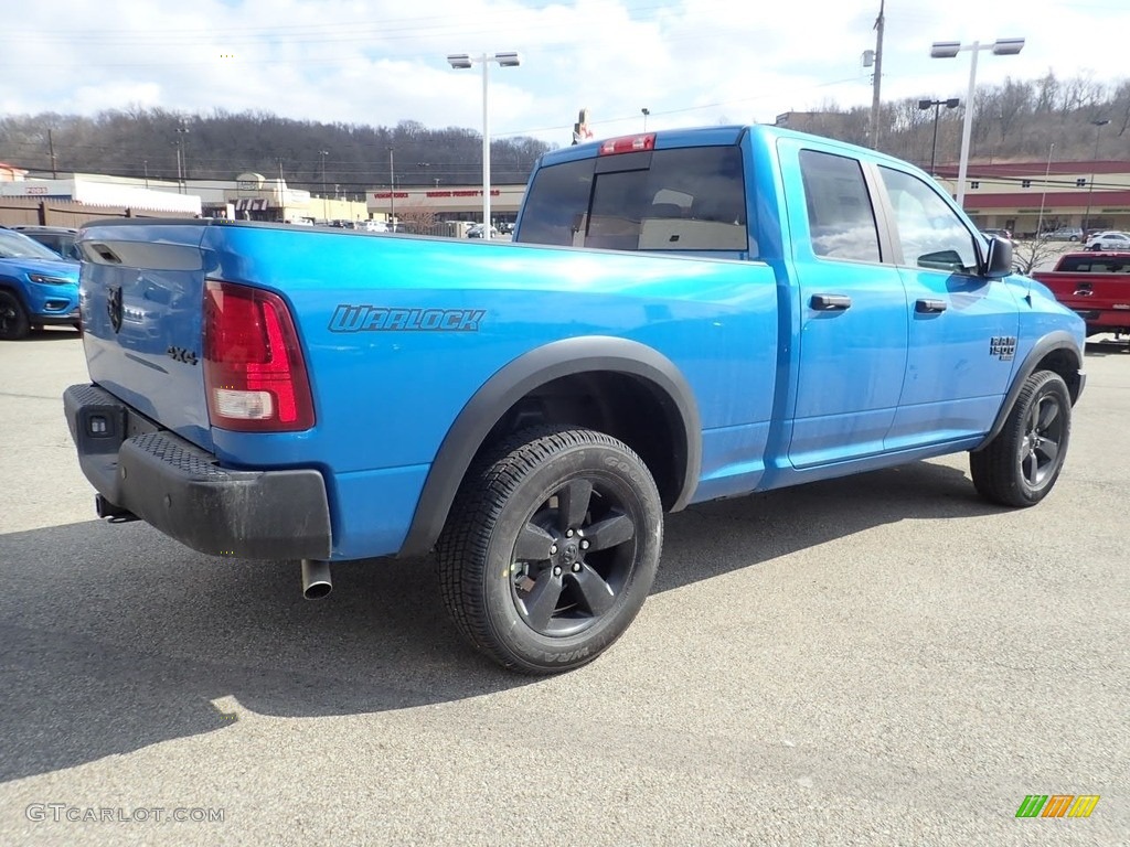 2020 1500 Classic Warlock Quad Cab 4x4 - Hydro Blue Pearl / Black photo #5