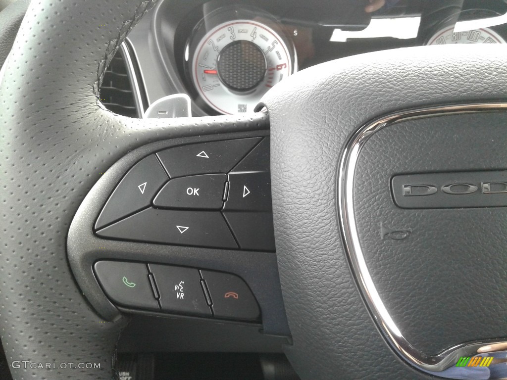 2019 Dodge Challenger T/A 392 Black Steering Wheel Photo #137572693