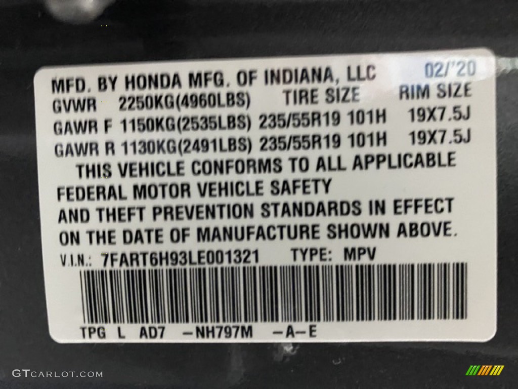 2020 CR-V Touring AWD Hybrid - Modern Steel Metallic / Black photo #10