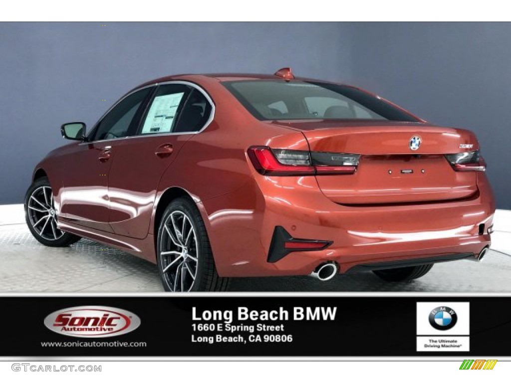 2020 3 Series 330i Sedan - Sunset Orange Metallic / Black photo #2