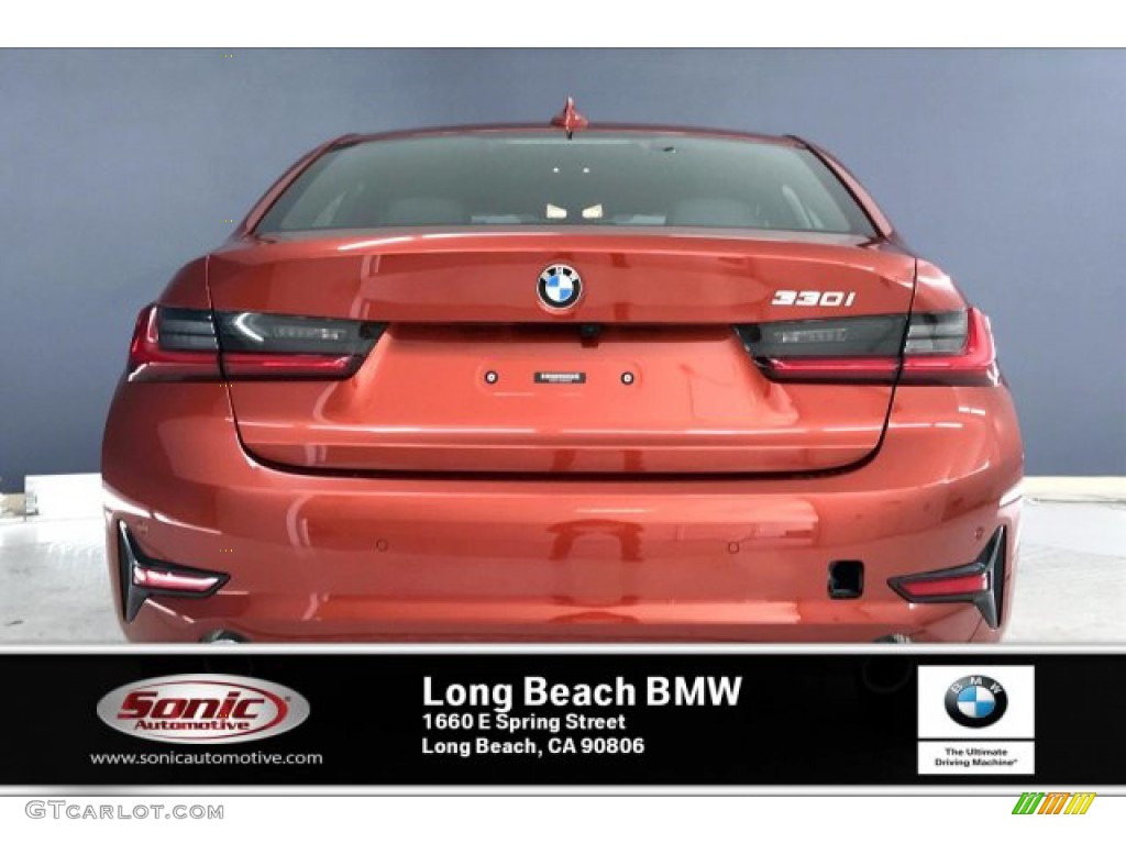 2020 3 Series 330i Sedan - Sunset Orange Metallic / Black photo #3