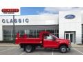2020 Race Red Ford F350 Super Duty XL Regular Cab 4x4 Chassis Dump Truck  photo #1