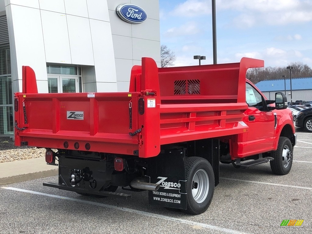 2020 F350 Super Duty XL Regular Cab 4x4 Chassis Dump Truck - Race Red / Medium Earth Gray photo #9