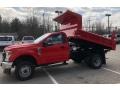 2020 Race Red Ford F350 Super Duty XL Regular Cab 4x4 Chassis Dump Truck  photo #13