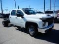 Summit White - Silverado 3500HD Work Truck Crew Cab 4x4 Chassis Photo No. 3